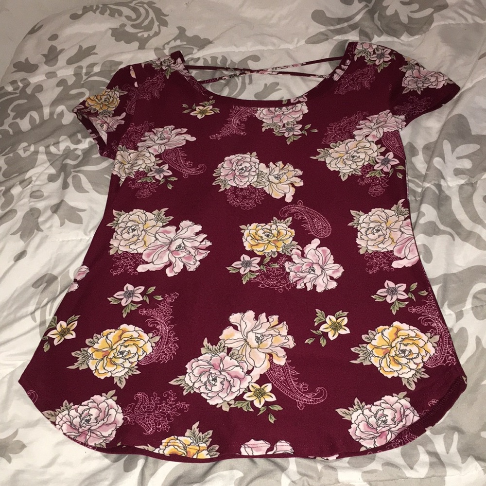 Flower Cross Back Top